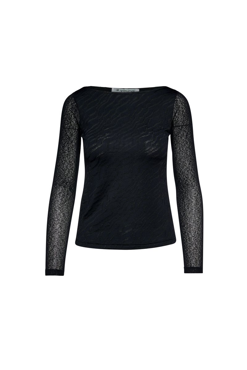 Langarmshirt mit Spitzendetails