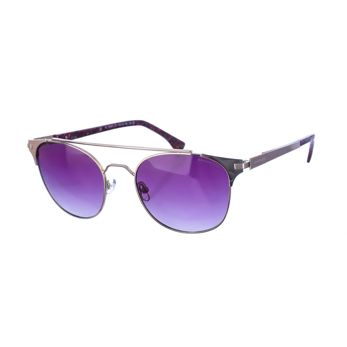 Ovale Metall-Sonnenbrille mit Farbverlauf