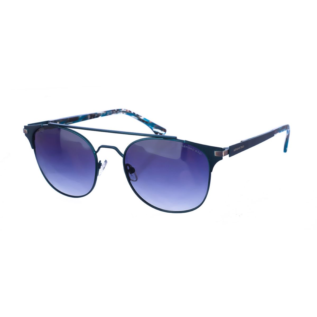 Ovale Metall-Sonnenbrille mit Farbverlauf