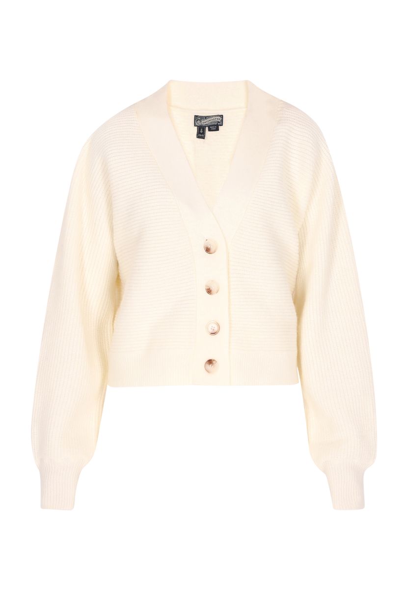 Kurz geschnittener Rippstrick-Cardigan