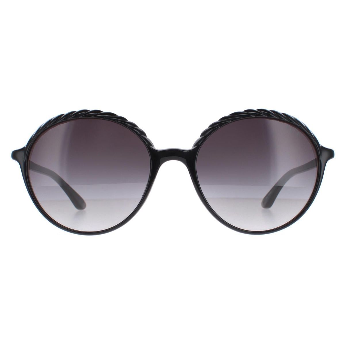 Runde Sonnenbrille mit Strukturrahmen und Farbverlauf
