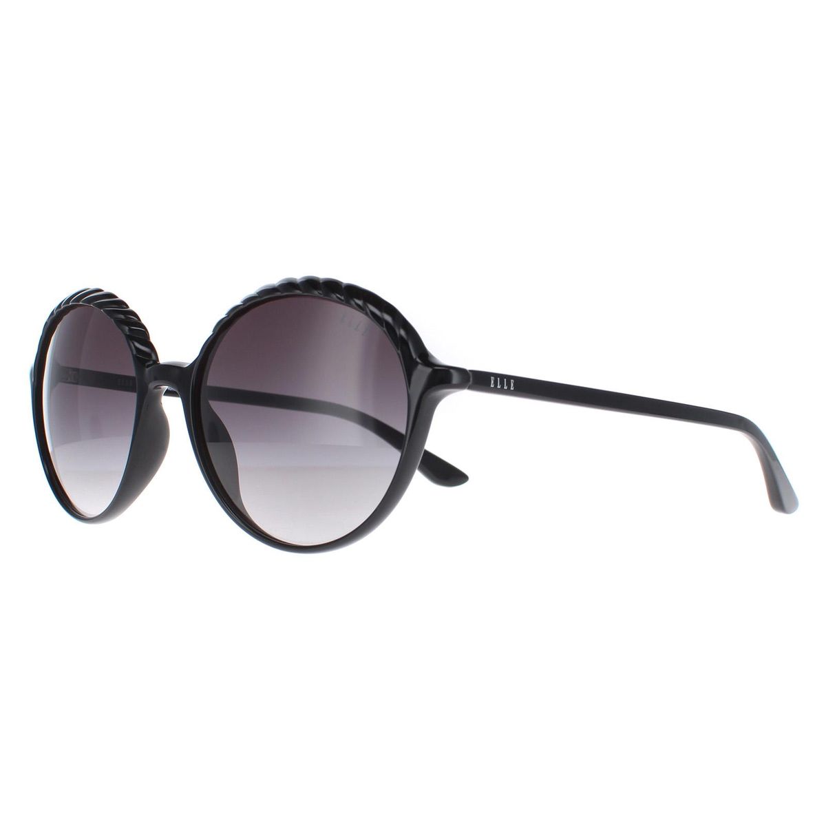 Runde Sonnenbrille mit Strukturrahmen und Farbverlauf