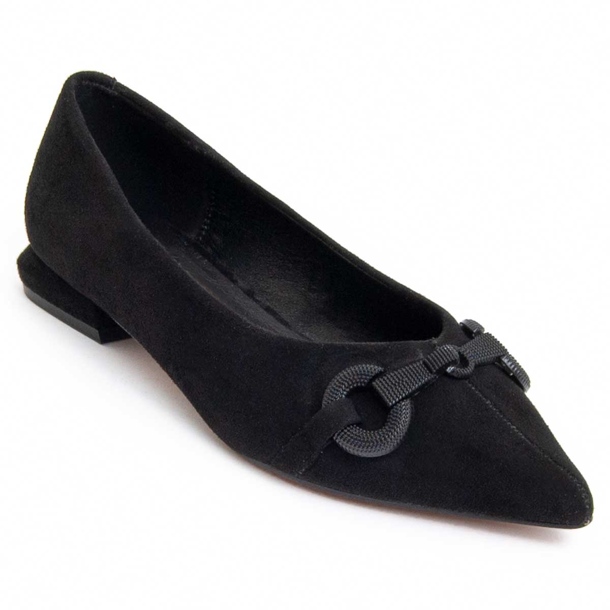 Spitze Ballerinas mit Schmuckelement
