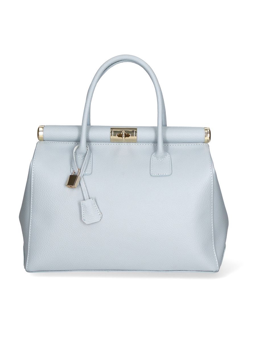 Elegante Strukturierte Narbenledertasche
