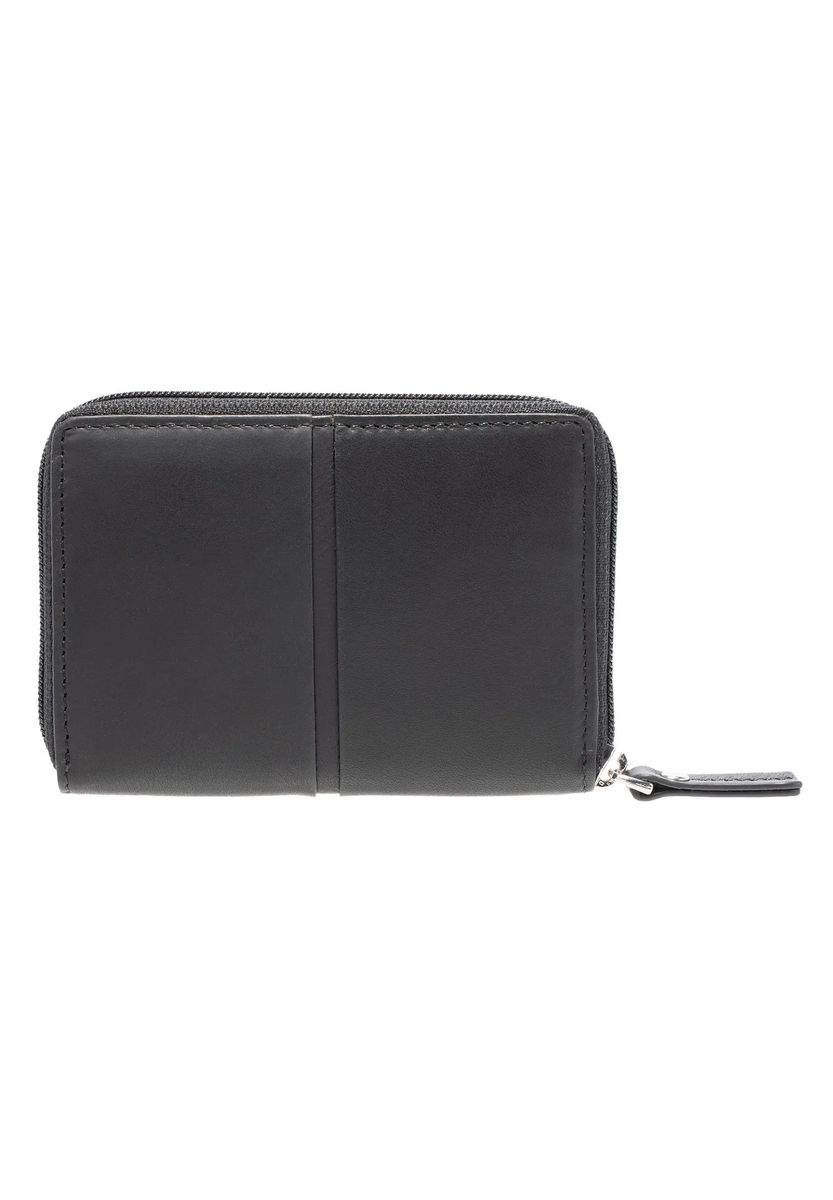 Minimalistische Leder-Geldbörse mit Reißverschluss