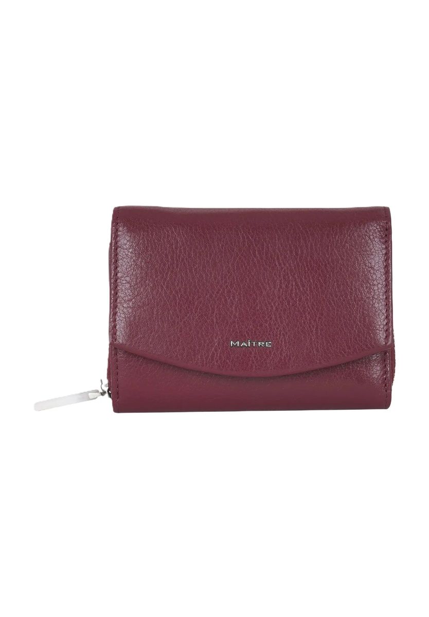 Kompakte Lederbrieftasche mit Kieselprägung