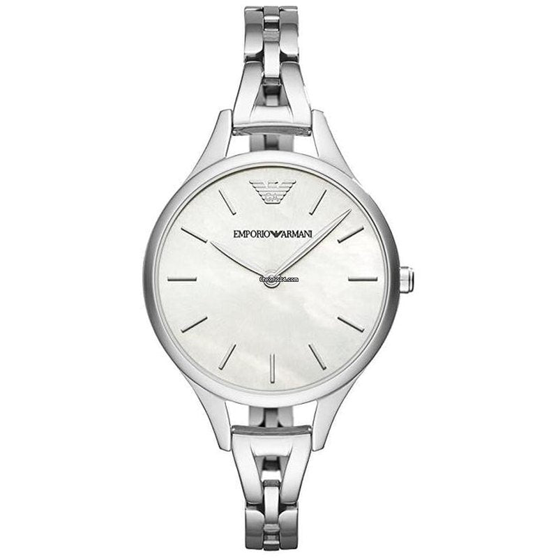 Elegante Perlmutt-Analog-Armbanduhr