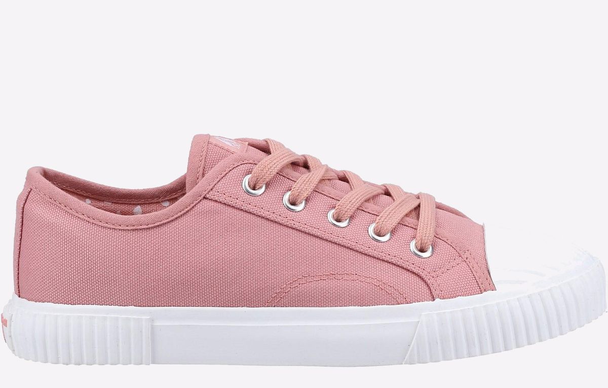 Canvas-Sneaker mit gerippter Zehenkappe