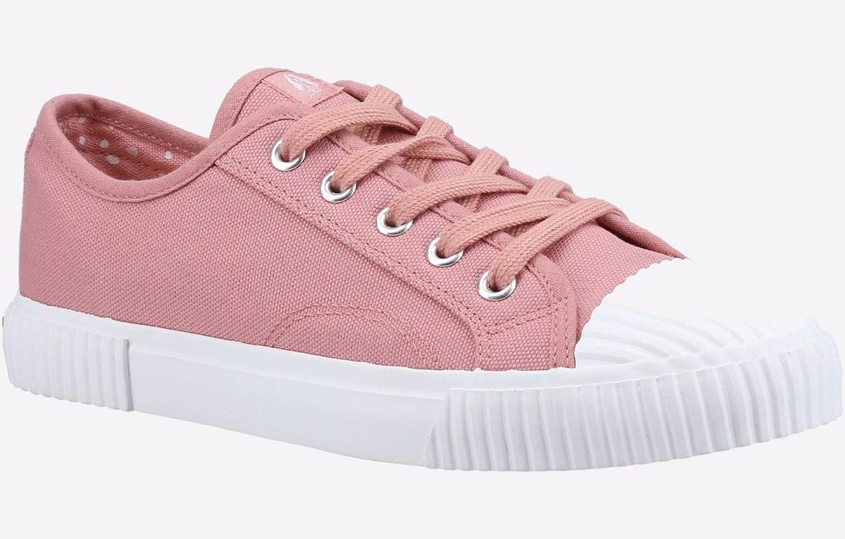 Canvas-Sneaker mit gerippter Zehenkappe