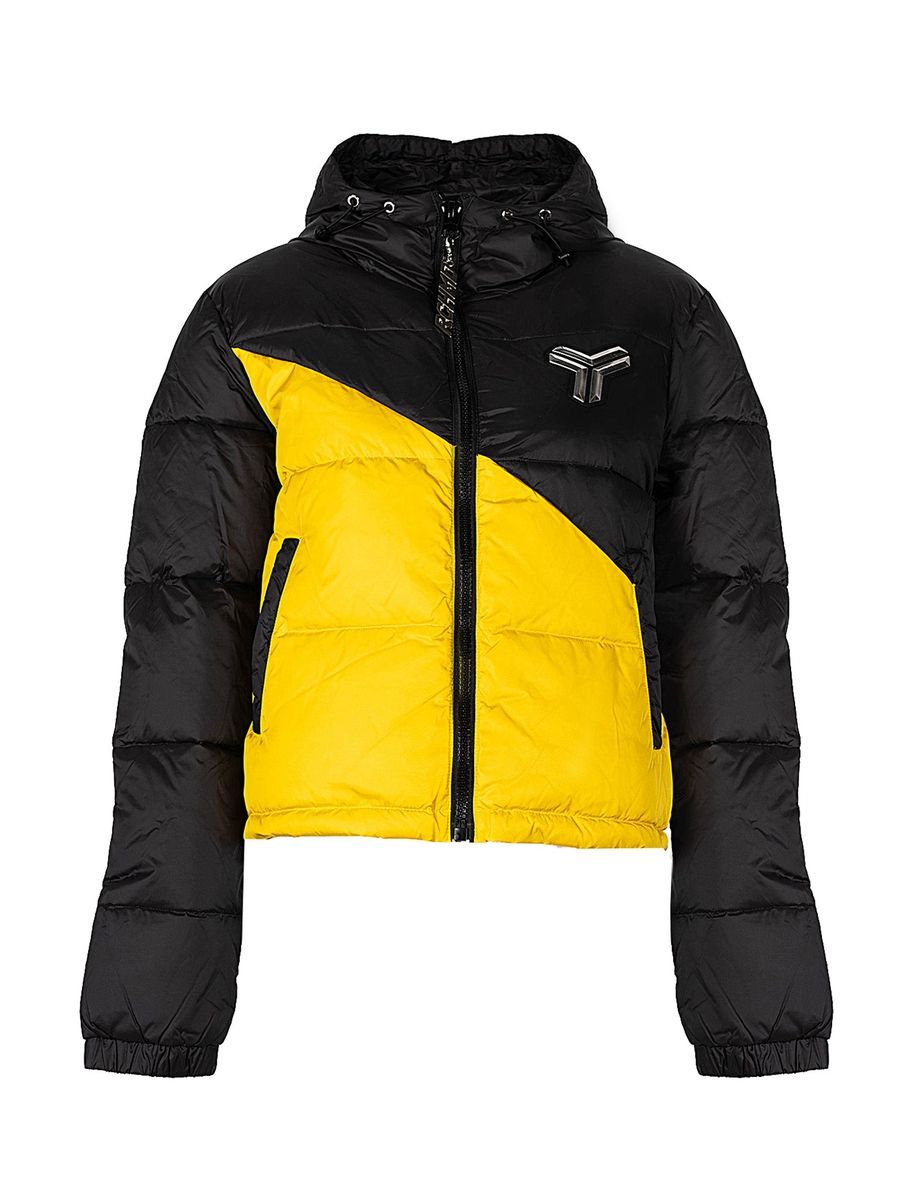 Zweifarbige Gesteppte Pufferjacke