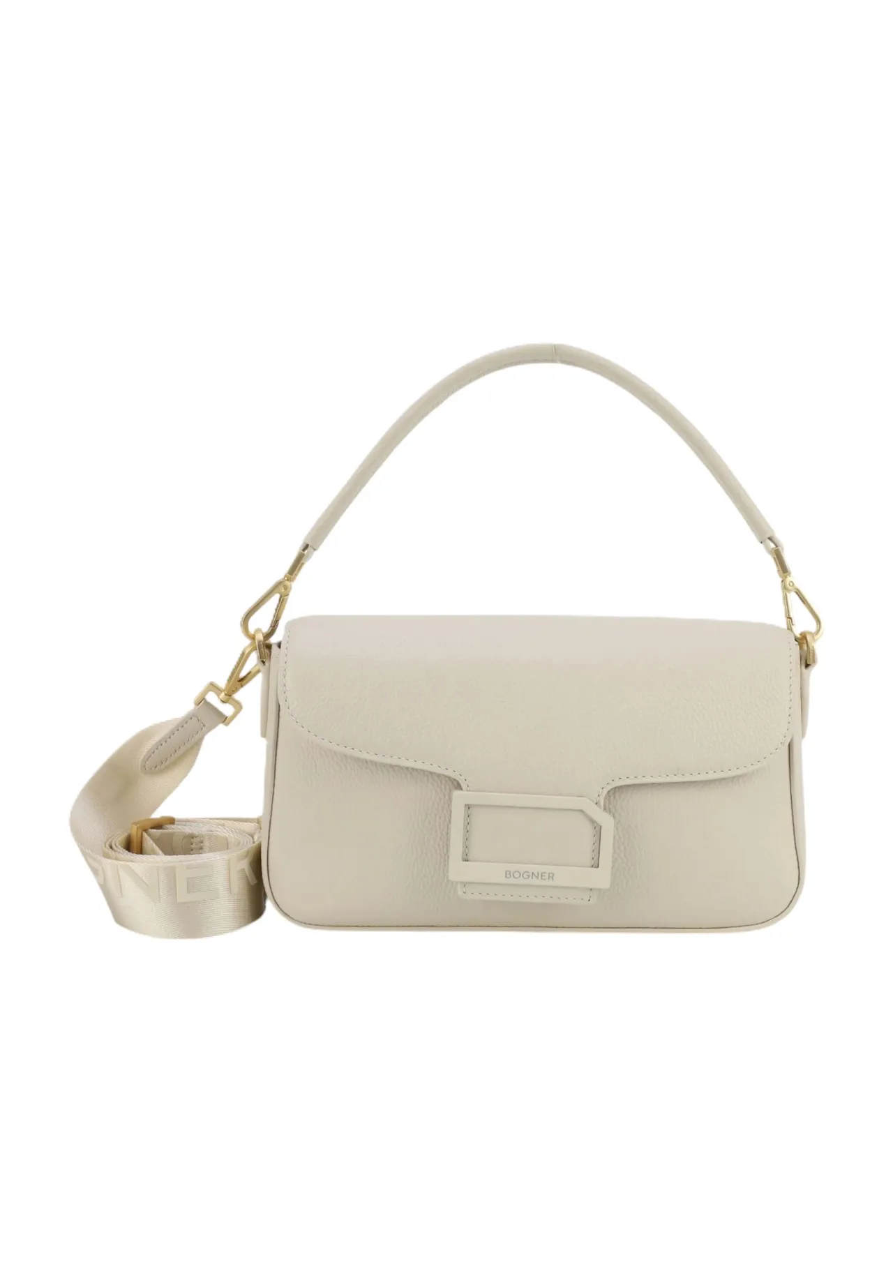 Minimalistische Schultertasche aus Narbenleder