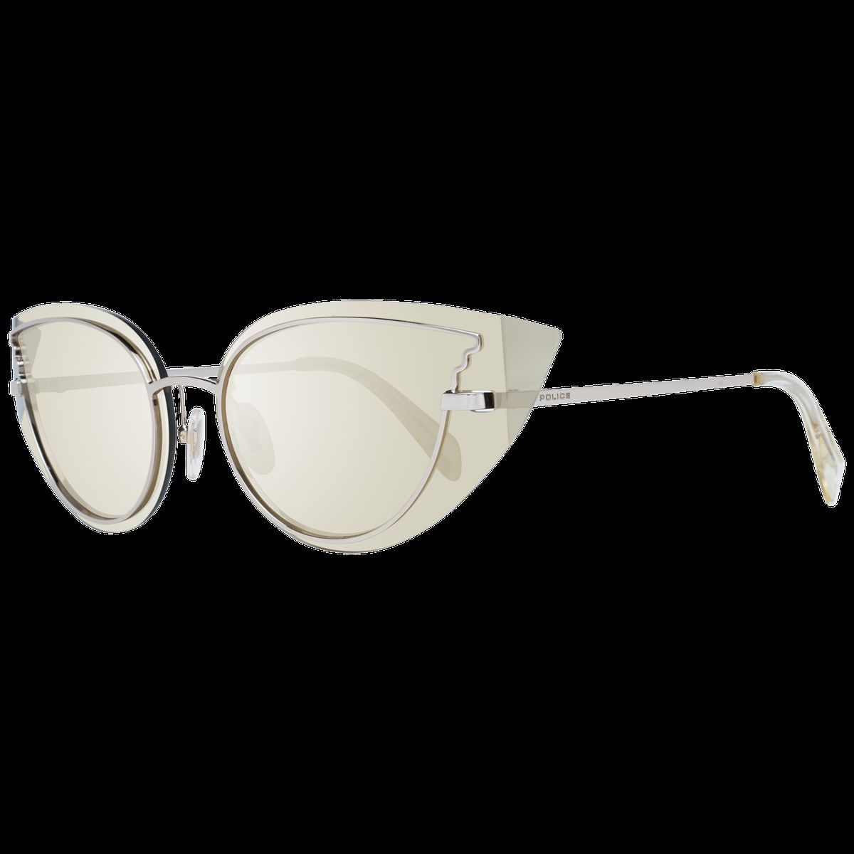 Skulpturale Cat-Eye-Sonnenbrille mit Lagenlook