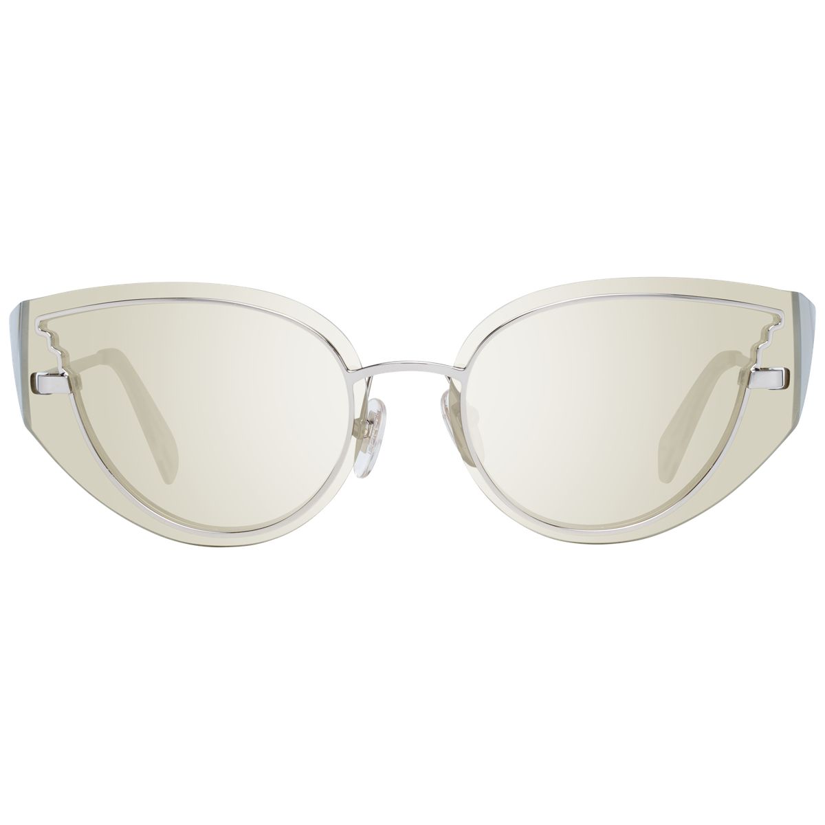 Skulpturale Cat-Eye-Sonnenbrille mit Lagenlook