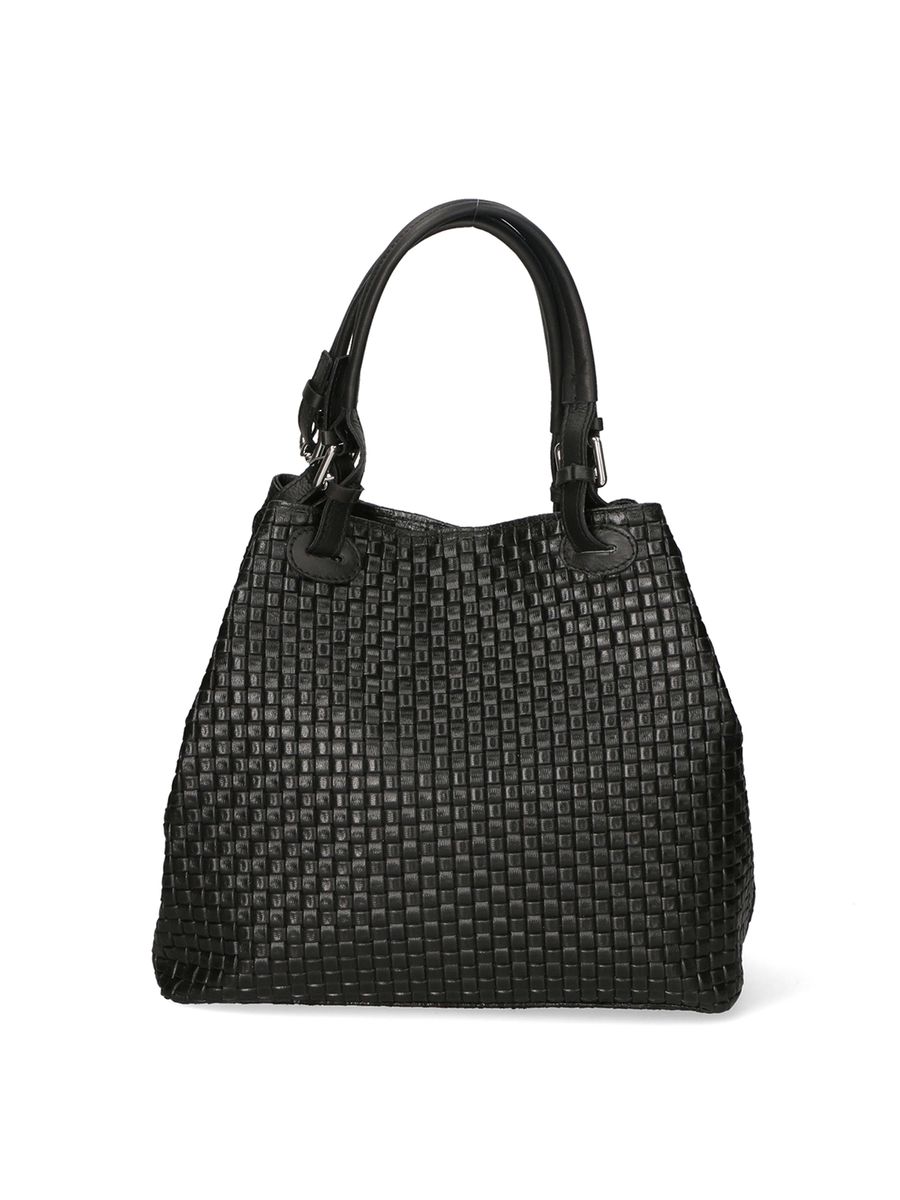 Geflochtene Leder-Shopper-Tasche