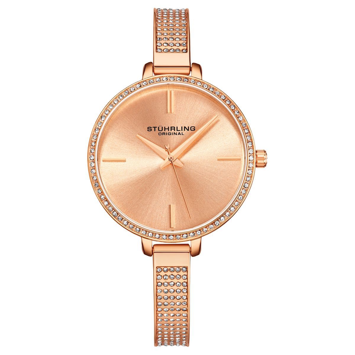 Elegante Armbanduhr mit Kristallbesatz