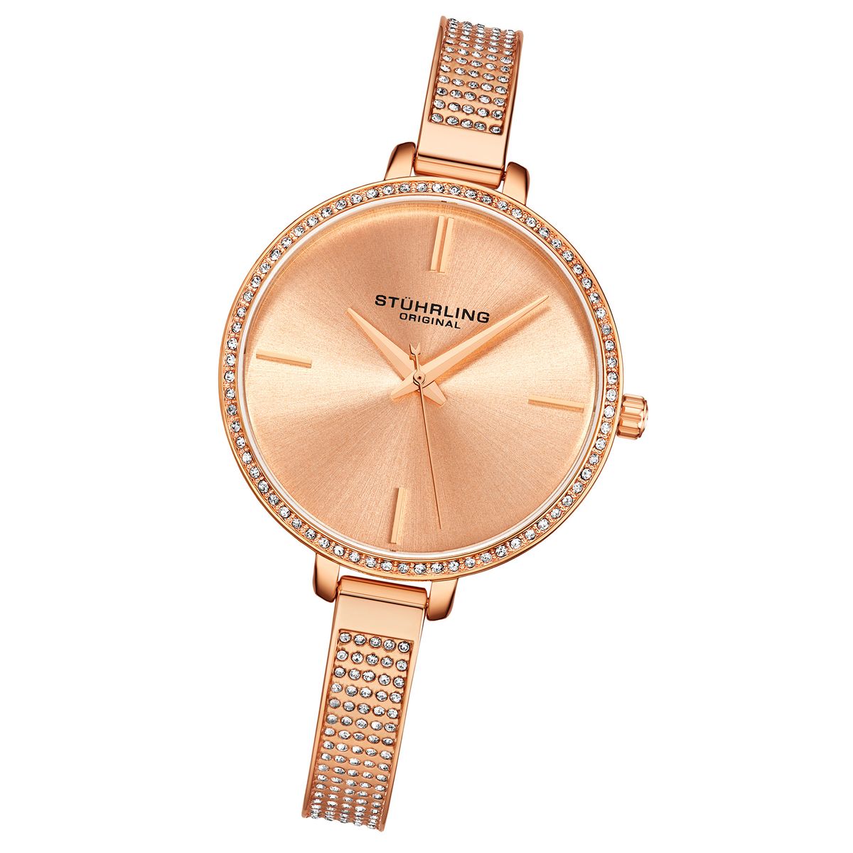 Elegante Armbanduhr mit Kristallbesatz