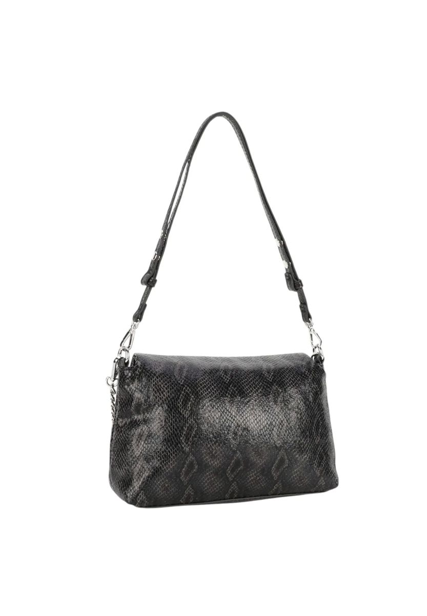 Schultertasche mit Schlangen-Print