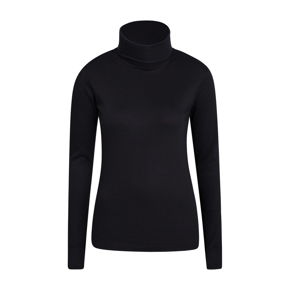 Körpernahes Baumwoll-Rollkragenshirt
