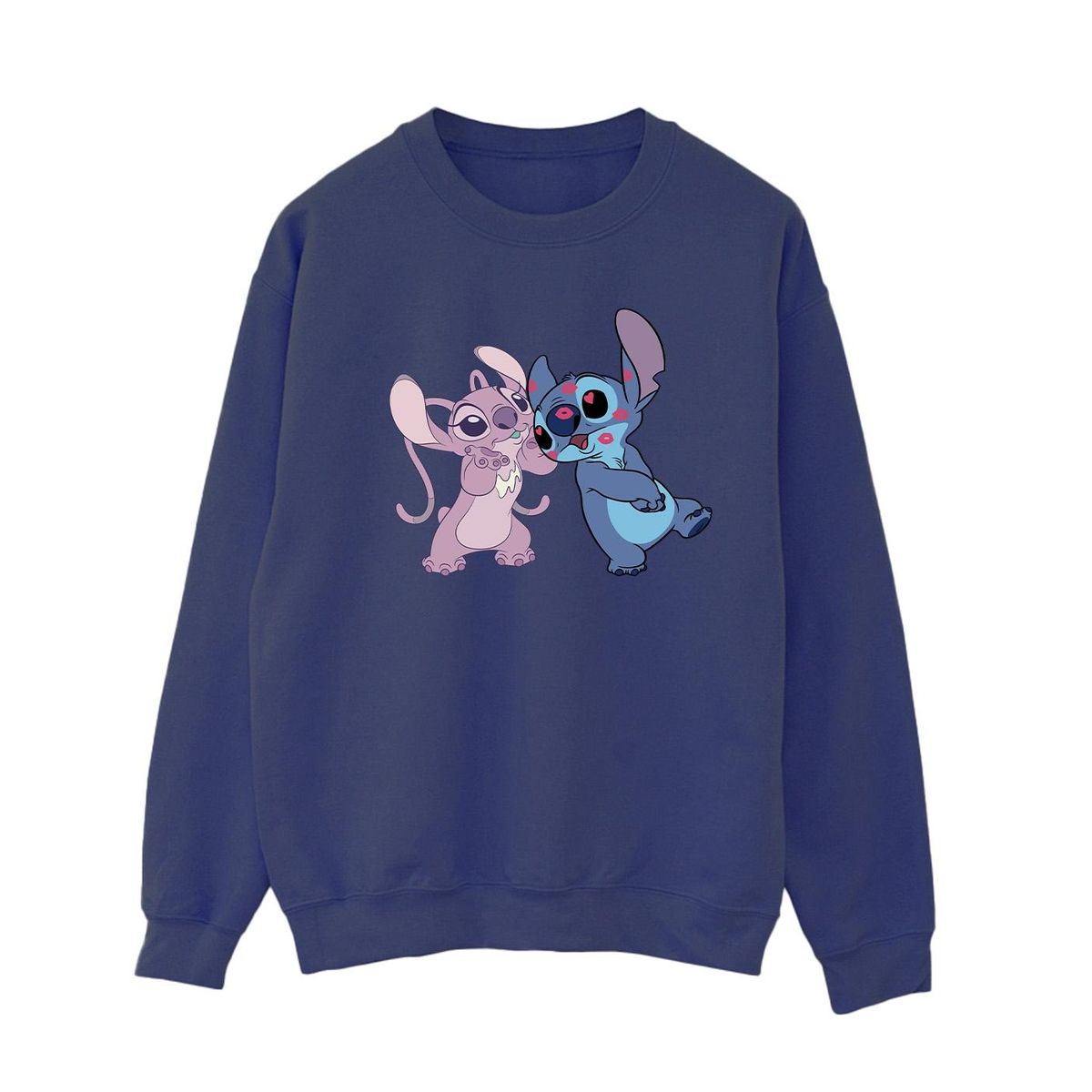 Stitch und Angel Print-Sweatshirt