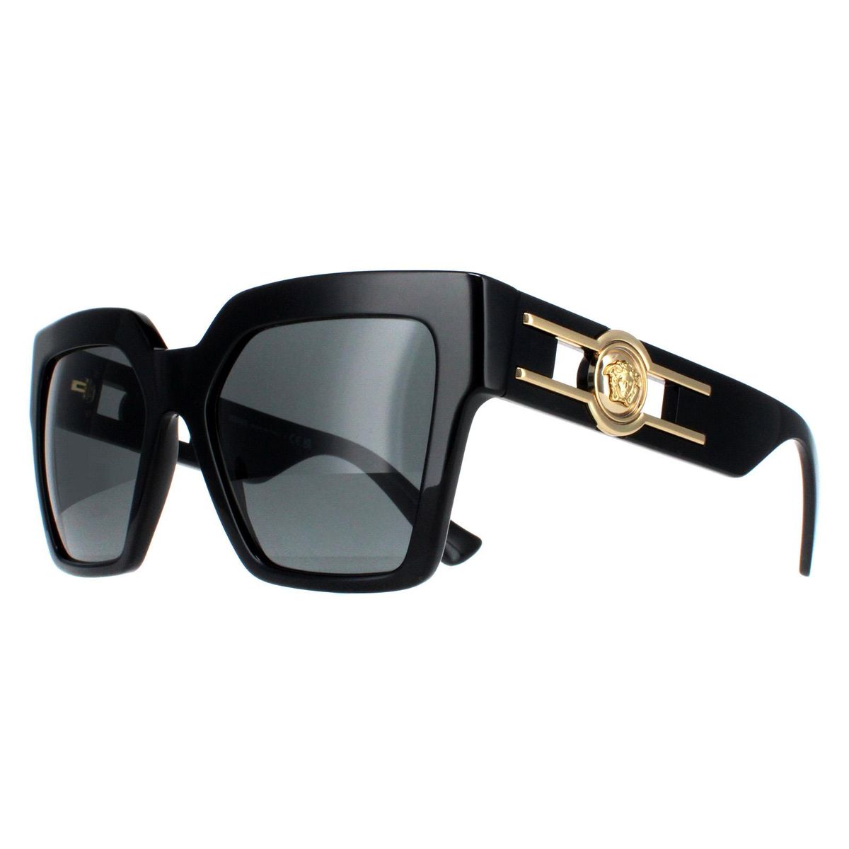 Quadratische Sonnenbrille mit Goldmedaillon