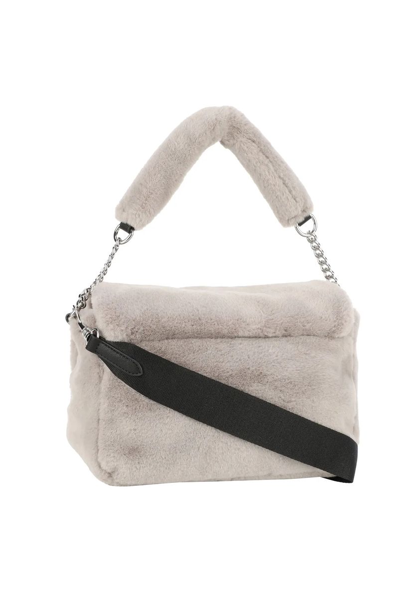 Plüschige Schultertasche aus Kunstfell