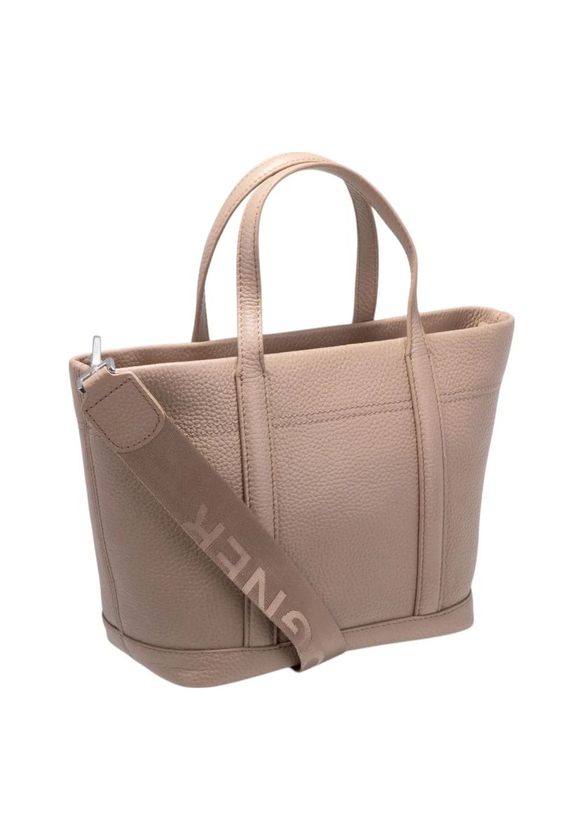 Shopper aus genarbtem Leder