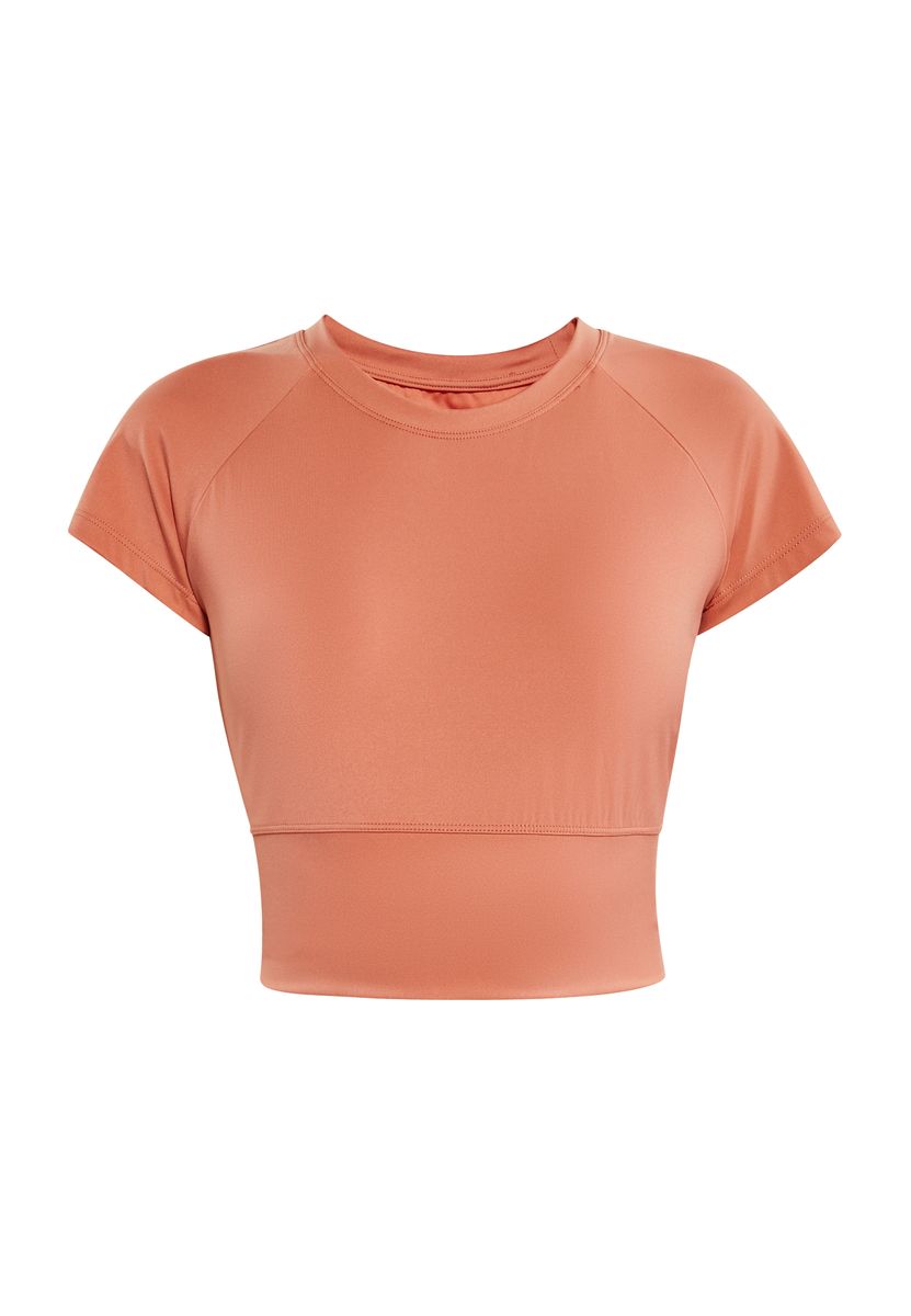 Tailliertes Raglan Kurzarm Crop-Top