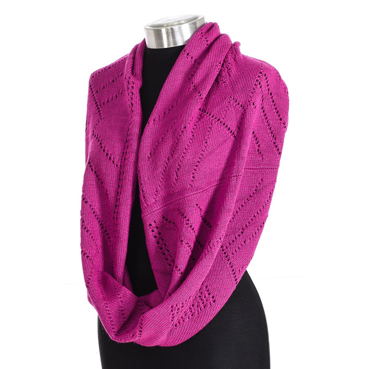 Filigraner Pointelle-Strick Infinity-Schal