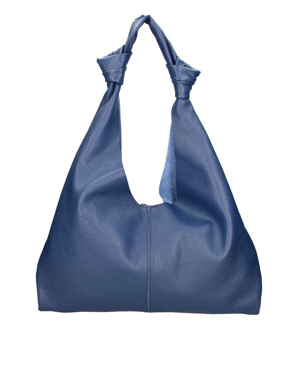 Minimalistische Leder-Schultertasche mit Knoten