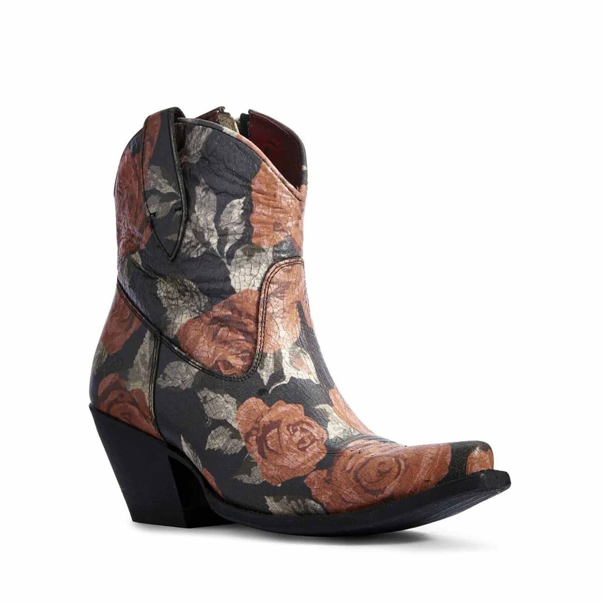 Western-Stiefeletten mit Vintage-Blumenmuster