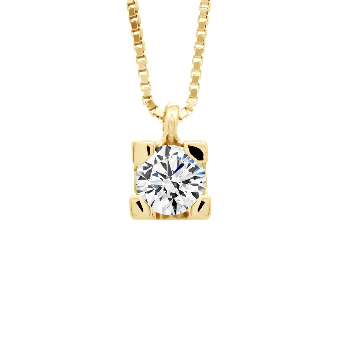 Diamant-Solitär mit Venezianerkette