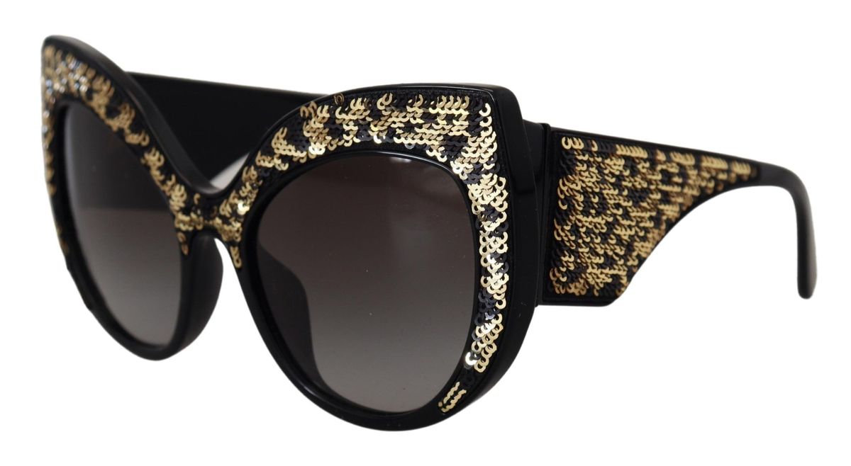Paillettenbesetzte Cat-Eye Sonnenbrille
