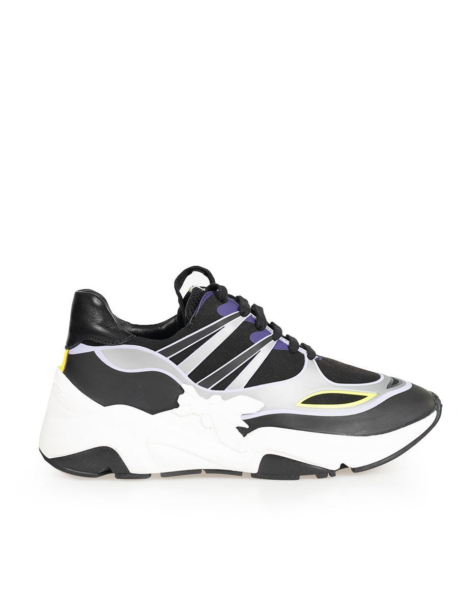 Chunky Leder-Sneaker mit Multi-Panels