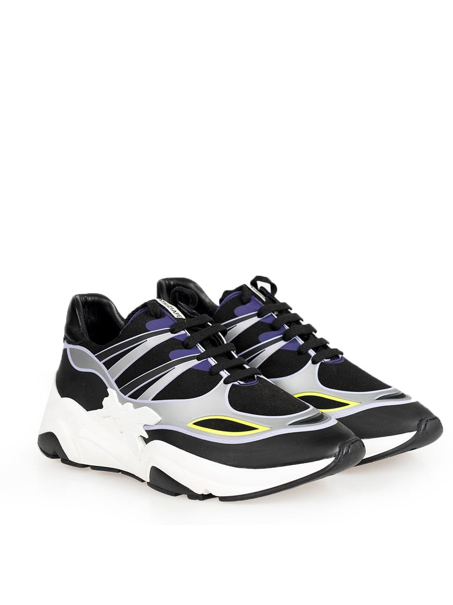 Chunky Leder-Sneaker mit Multi-Panels