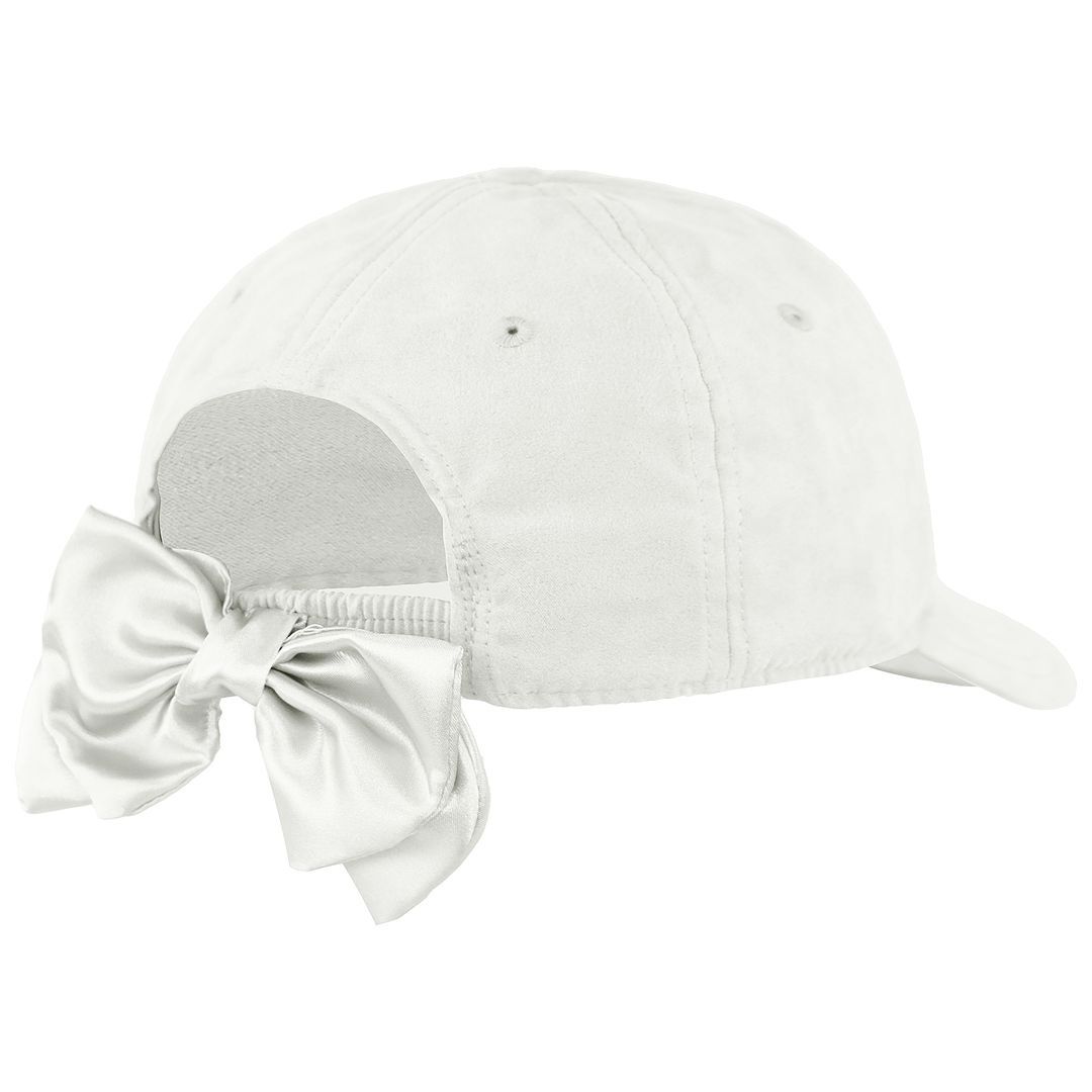 Baumwoll-Baseballcap mit Satinschleife