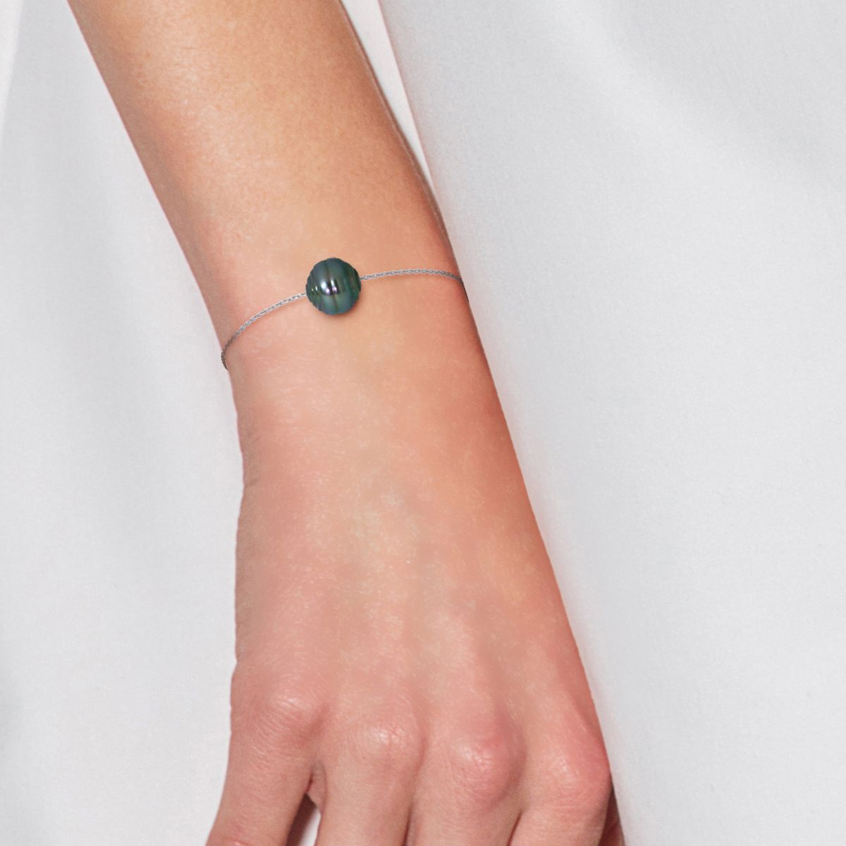 Tahitiperlen-Armband mit Diamanten