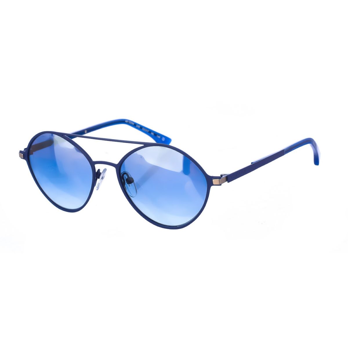 Geometrische Oval-Sonnenbrille mit Doppelsteg