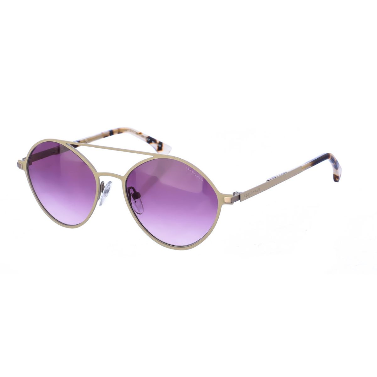 Geometrische Oval-Sonnenbrille mit Doppelsteg