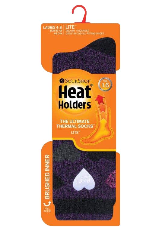 Thermosocken mit Herzmuster