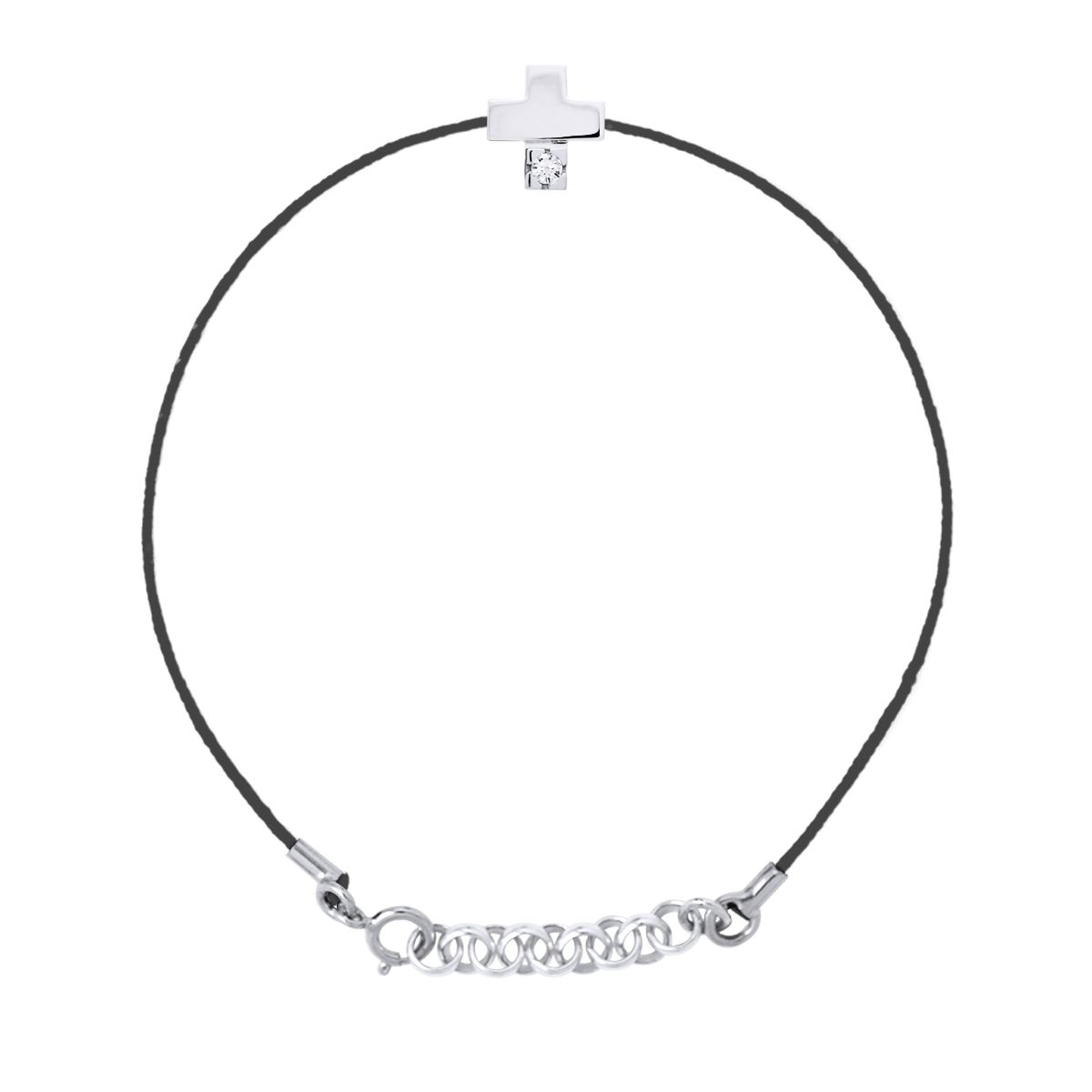 Diamant-Kreuz Armband aus Nylon