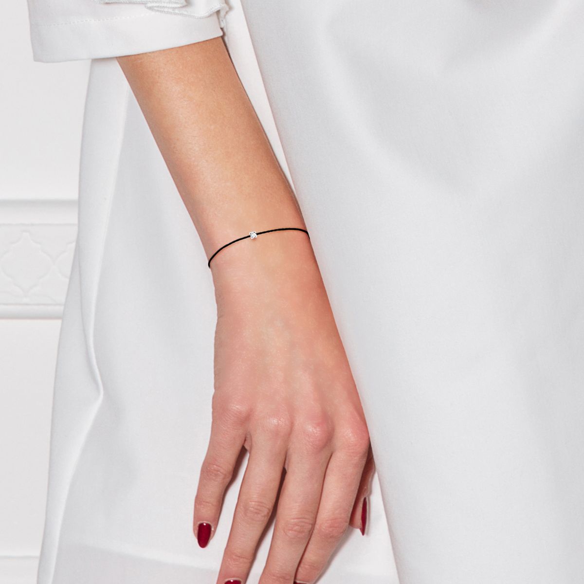 Diamant-Kreuz Armband aus Nylon