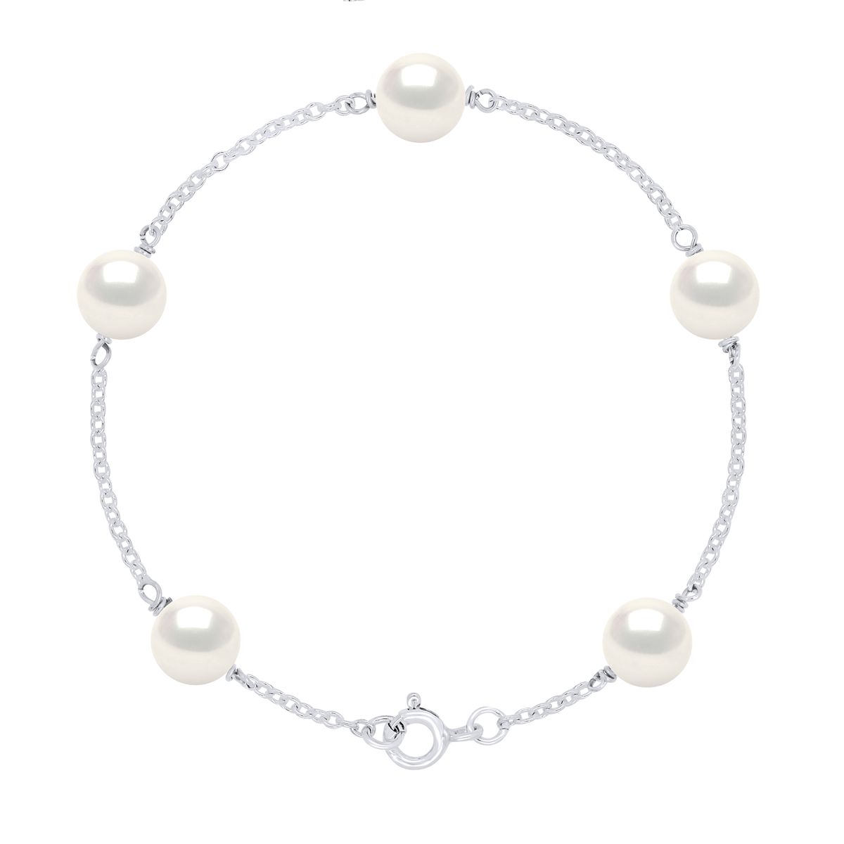 Elegantes Silberarmband mit fünf Perlen
