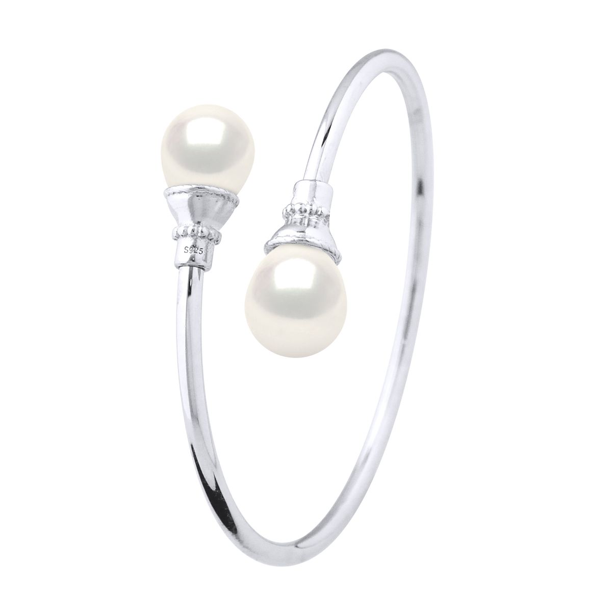 Eleganter Perlen-Bypass-Armreif
