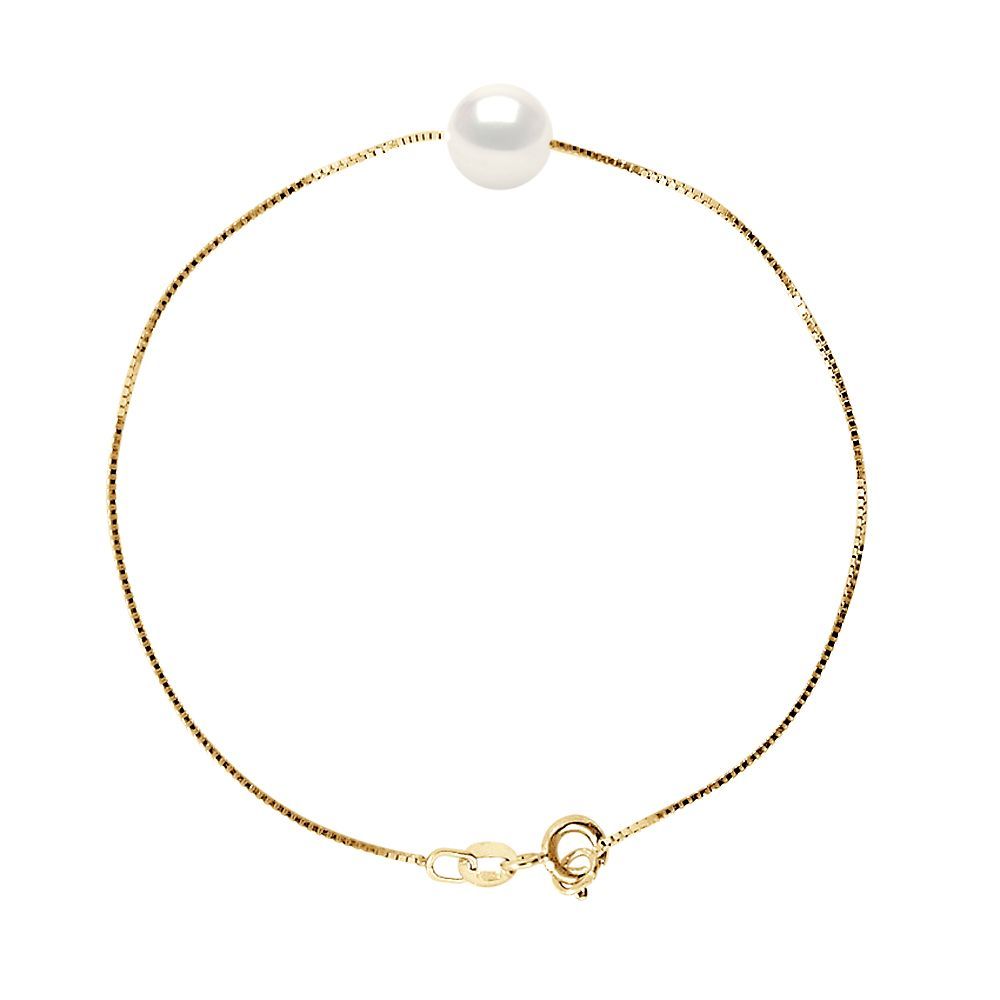 Goldenes Armband mit Süßwasser-Zuchtperle