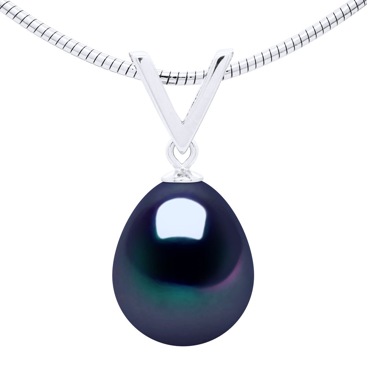 Elegante Perlenhalskette mit V-Anhänger