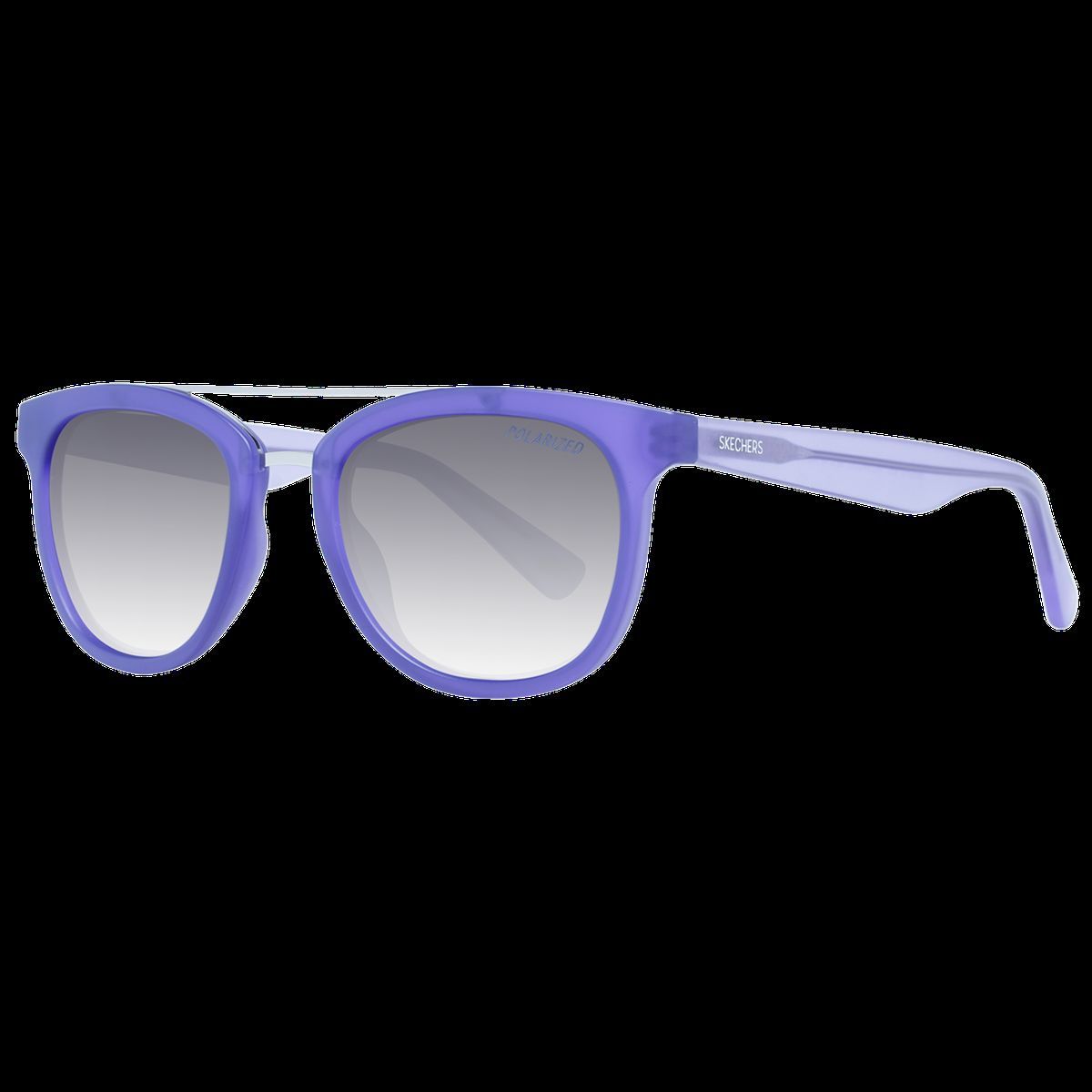 Quadratische Sonnenbrille mit transparentem Rahmen