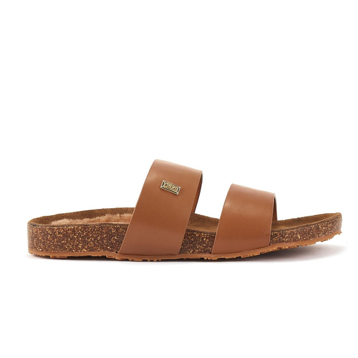 Klassische Leder-Sandalen mit Doppelriemen