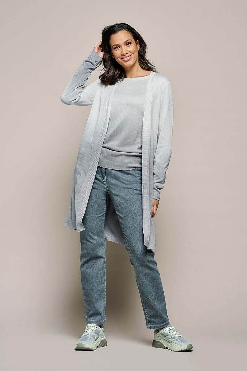 Schimmernder Longcardigan mit Farbverlauf