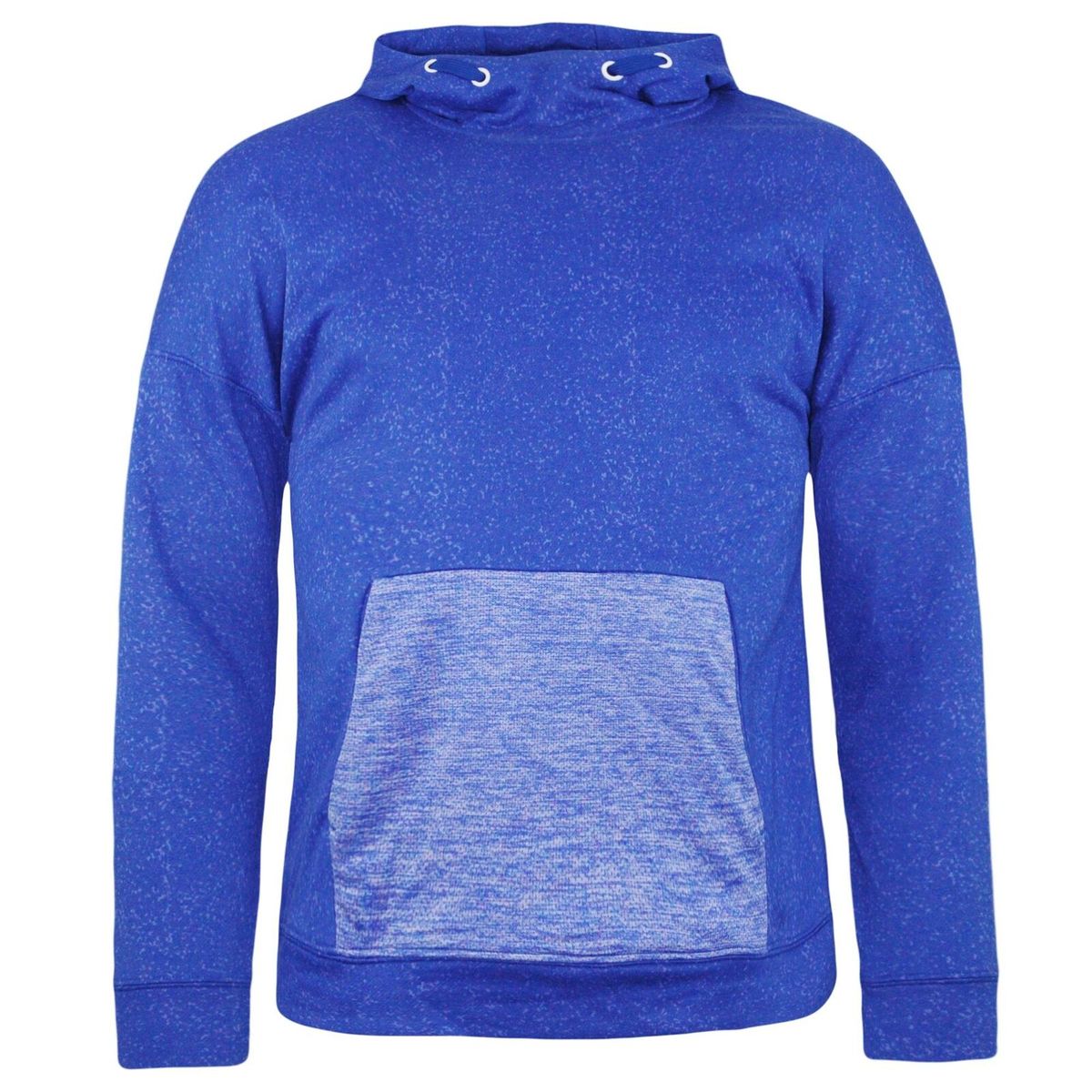Hoodie aus zweifarbigem Melange-Strick