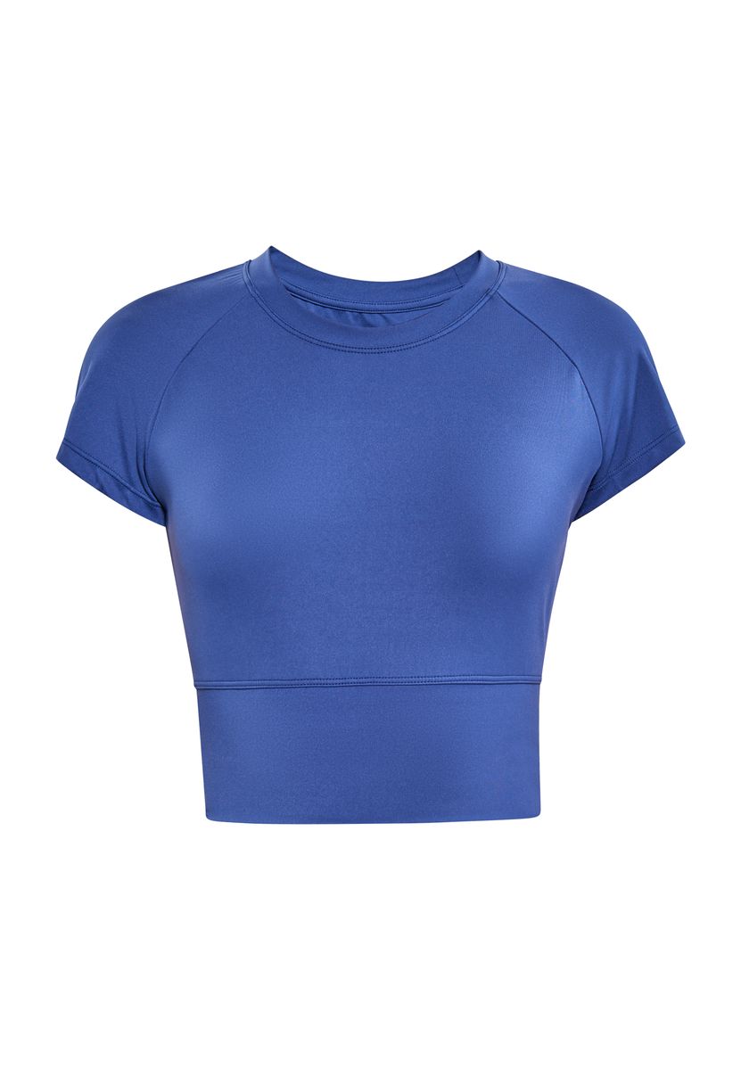 Sportliches kurzärmeliges Crop-Top